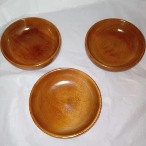 Set of 3 MNM Wooden 6" Bowls - Picture 1 of 3