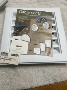 Gable Vent 12in X 12in Novik, White Wood Grain Texture NEW! - Picture 1 of 14