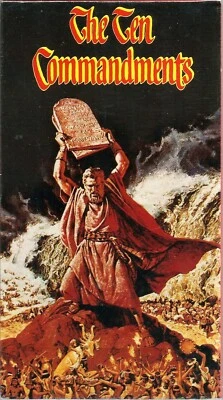 The Ten Commandments VHS 1988 Charlton Heston Yul Brynner Anne Baxter Christian - Image 1 of 3