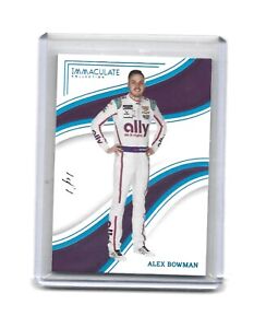ALEX BOWMAN 2023 CHRONICLES IMMACULATE RACING PLATINUM BLUE PARALLEL # 1/1 !!