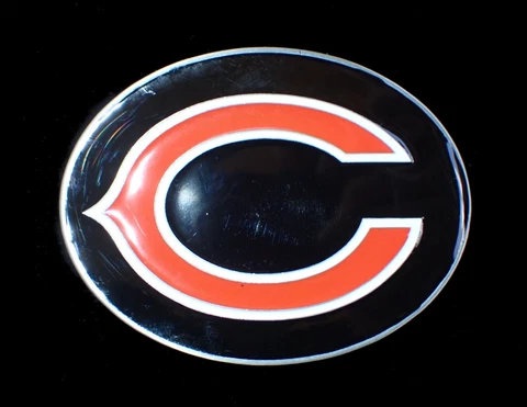 CHICAGO BEARS OVAL LOGO BELT BUCKLE LICENSED SISKIYOU PEWTER & ENAMEL NEW Cover