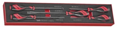 Teng TEXMDTN 5 Piece Slotted & Phillips Power Through Screwdriver Set In Foam - Image 1 of 2