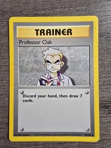 Professor Oak 88/102 Trainer Base Set Uncommon Pokemon Tcg Vintage  - Picture 1 of 2