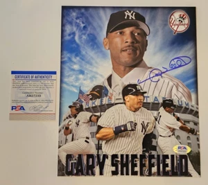 GARY SHEFFIELD Signed 8x10 Photo-BRAVES-BREWERS-NEW YORK YANKEES-PSA - Picture 1 of 5