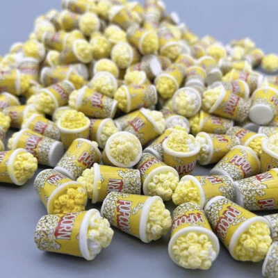 HEALERWORLD 10PC Dollhouse Miniature 1:12 Scale Popcorn Food Resin Snack Kitchen Accessories