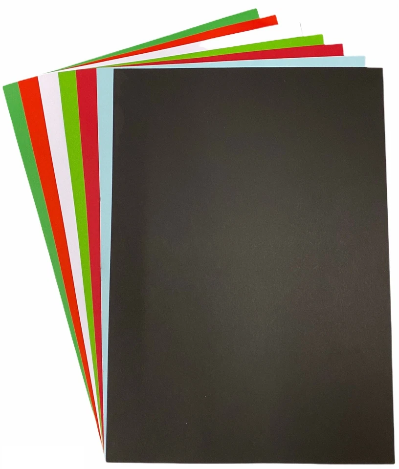 DJP A4 160gsm Coloured Card 80gsm Paper Christmas Coloured Paper Craft Decoration