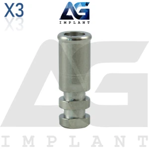 3 Analog For Flat Attachment Stainless Steel Prosthetic Lab 10.4mm Replica - Picture 1 of 4