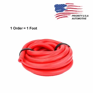 10mm 3/8" RED Vacuum Silicone Hose Racing Line Pipe Tube 1 Foot Per Order - Bild 1 von 1