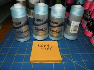 4 NIP TALON SURELOCK OVERLOCK THREAD FOR SERGER BLUE COLOR 4105 POLYESTER - Picture 1 of 1