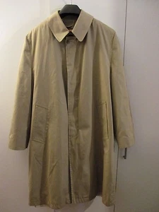 Vintage Mens Misty Harbor Tan Overcoat Jacket Trench Coat Zip Out Lining Size 38 - Picture 1 of 12