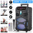 Heavy Bass Portable Bluetooth Speaker Karaoke Subwoofer TWS FM Party System +Mic