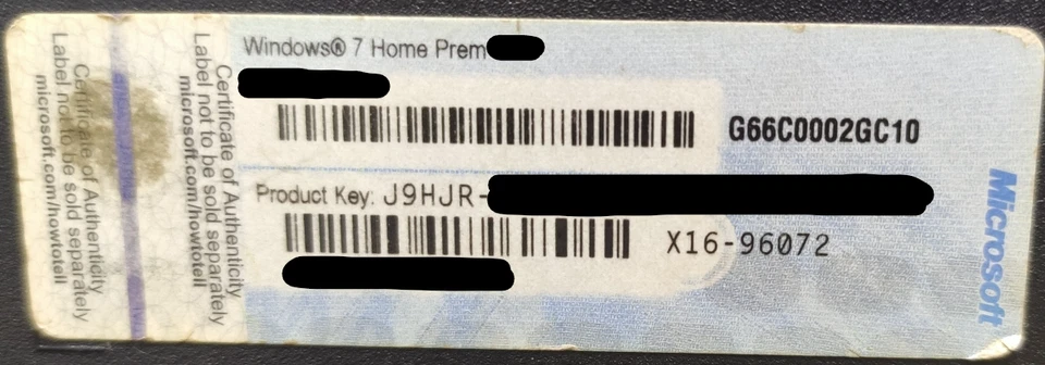 Windows 7 Home Premium Key Licencia Clave - Immagine 1 di 1