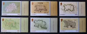 Estampillas de Jersey: "Mapas históricos de Jersey" MNH R2 ribete 6 valor conjunto como nuevo 2021 - Imagen 1 de 1