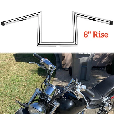 Manillar 1" 8" Elevación Moto Z-Bar Colgador Para Honda Shadow Spirit 750 1100 Foto 1 de 4