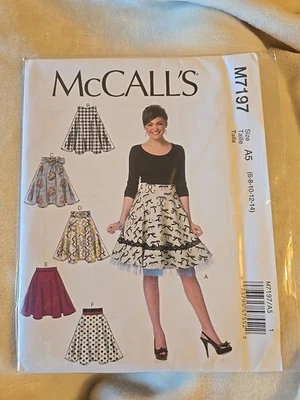 McCall's 7197 Flared Skirts/w Waistband Variations Misses' 6-14 Pattern Uncut - Image 1 of 2