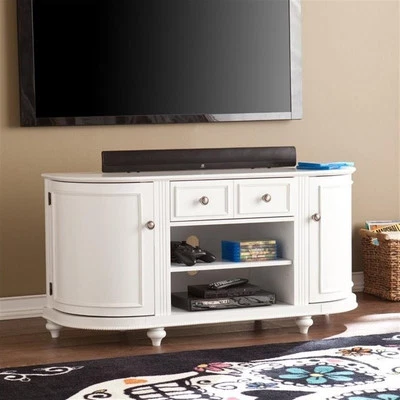 Soporte de TV Dandridge 48,5" para muebles SEI en blanco Foto 1 de 4