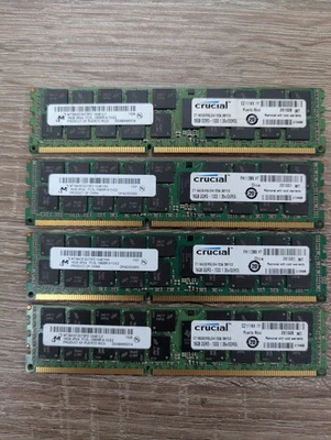 Crucial 64GB (4x 16GB) PC3L-10600 DDR3-1333MHz ECC SERVER RAM (CT16G3ERSLD41339) - Image 1 of 2