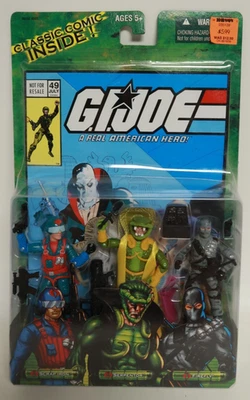 GI Joe 3 Figure & Classic Comic #49 Set Serpentor Firefly Scrap Iron 2004 NIB - Image 1 of 4
