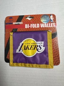 Brand New Vintage Los Angeles Lakers NBA Nylon Printed Bi Fold Wallet - Picture 1 of 2