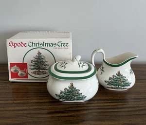 Spode Christmas Tree Creamer And Sugar Set NEW - Picture 1 of 7