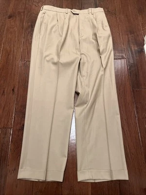 PANTALONES DE VESTIR LAUREN RALPH LAUREN ETIQUETA VERDE TOSTADOS 100% LANA 34x30 para hombre’s Foto 1 de 4