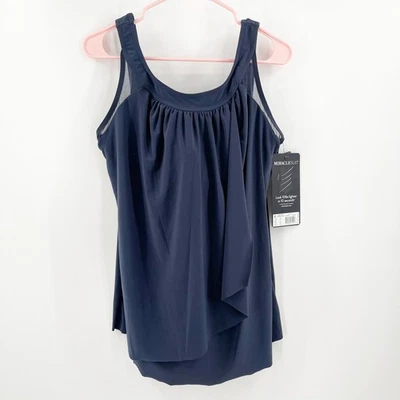 Camiseta Tankini Miraclesuit Talla 18W Illusionists Ursula Midnight Nueva con Etiquetas Plus Con Aros Foto 1 de 4