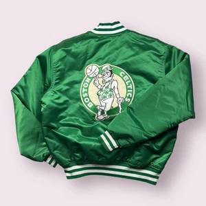 Vintage Herren Boston Celtics Starter NBA Satin Bomber Jacke Patch 80er Gr. XL - Bild 1 von 8