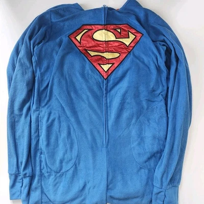 Superman Ropa de dormir de una pieza Pijama polar con capa Disfraz Adulto XXL Foto 1 de 4