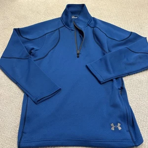 Under Armour 1/4-Reißverschluss Pullover Herren Größe Small blau Stehkragen Athleisure Golf - Bild 1 von 12