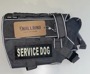 DNALLRINO Tactical Hundegeschirr Weste Hunde, verstellbar Militär Haustier orange M NEU - Bild 1 von 8