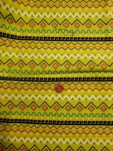 ROBERT Kaufman "It's A Kid's World" COTTON FABRIC 1/2 YD Geometric Green - Picture 1 of 2