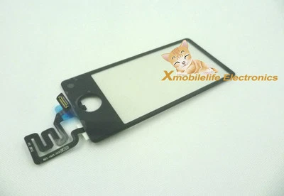 Black Touch Digitizer Glass Screen Home Button Key Flex for iPod Nano 7th Gen  - Image 1 of 2