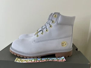 Timberland Boots 6 inch Premium Light Grey Nubuck GS Youth Junior TB0A43B2 M29 - Picture 1 of 6