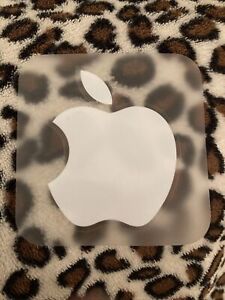 Apple iphone Mac Macbook Sticker Apfel Aufkleber für Fans weiß transparent
