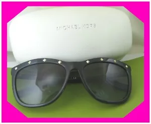 GAFAS DE SOL MICHAEL KORS Las Vegas negras doradas cuadradas nuevas con etiquetas con estuche, tela $129 70% - Imagen 1 de 5