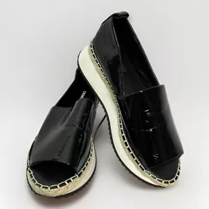 🔥DKNY Orza Sandali Donna Zeppe Grana Verniciato Nero Modello K1139956 Tg 7🔥 - Foto 1 di 9