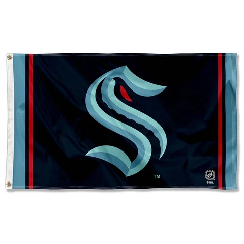 Seattle Kraken Stripes Flag Cover