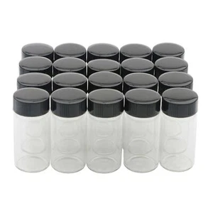 Clear Glass Sample Vials, Mini Empty Glass Bottles with Screw Cap Capacity 20ml - Picture 1 of 12