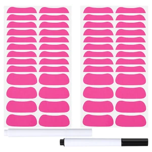 80 Pairs Sports Eye Black Stickers Set with White Pencil, Pink - Picture 1 of 7