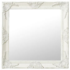 Wall Mirror Baroque Style 60x60  White C1H5