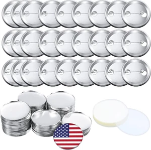 600 Pieces Blank Button Making Supplies round Badge Button Parts 2.28 Inches - Picture 1 of 12