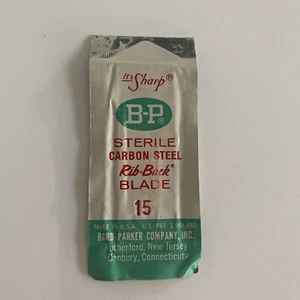 Bard Parker B-P Non-Sterile Carbon Steel Rib Back Blade USA Made #15 Multiple Av - Picture 1 of 4