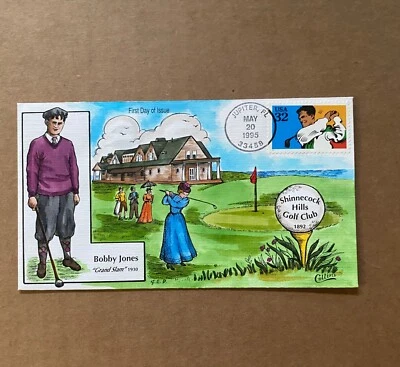 US FDC Collins Hand-Painted #2964  Bobby Jones Golf Subscriber only  1995 - Image 1 of 3