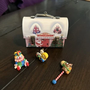 Fiambrera vintage 2002 Santa's Workshop sello adorno club de coleccionistas 4 piezas - Imagen 1 de 12