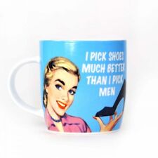 Retro Humour Boxed Mug I Pick Shoes Much Better Than I Pick Men Tea Coffee Cup