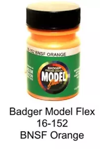 Badger Model Flex 16-152 BNSF Orange 1 oz Acrylic Paint Bottle - Picture 1 of 1