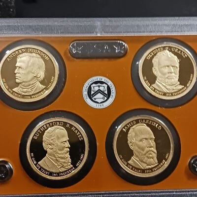 2011 S Presidential Proof Set $1.00 Coins 4 Presidential Coins Slabbed UNC - Image 1 of 4