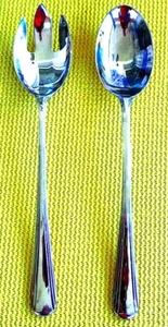 Vorlege- Salatbesteck 2 tlg. L 31 cm stark Versilbert - Bild 1 von 3