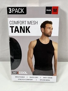 3-Pack 32 Degrees Cool Comfort Mesh Tank, Men's Medium 38-40, Black, NEW - Picture 1 of 7