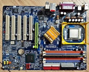Gigabyte GA-8I865P-G Rev:1.0 Socket 478 AGP DDR Intel 865P ICH5 Motherboard +CPU - Picture 1 of 12